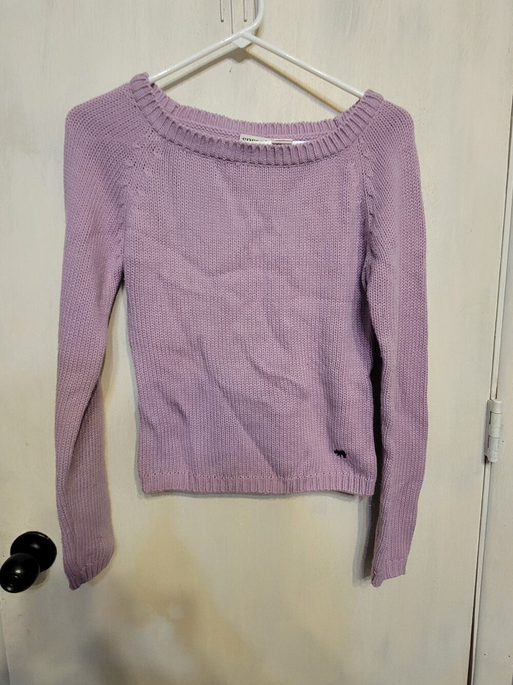 Energie Y2k 100 Acrylic Purple Juniors Large Sweater